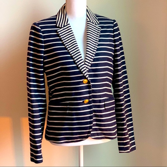 J. Crew Jackets & Blazers - J Crew Schoolboy Striped Nautical Blazer SZ: 8 EUC